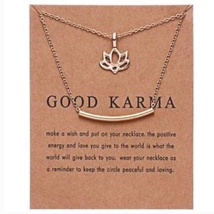Custom Order - 4 Karma Lotus Bar Necklaces